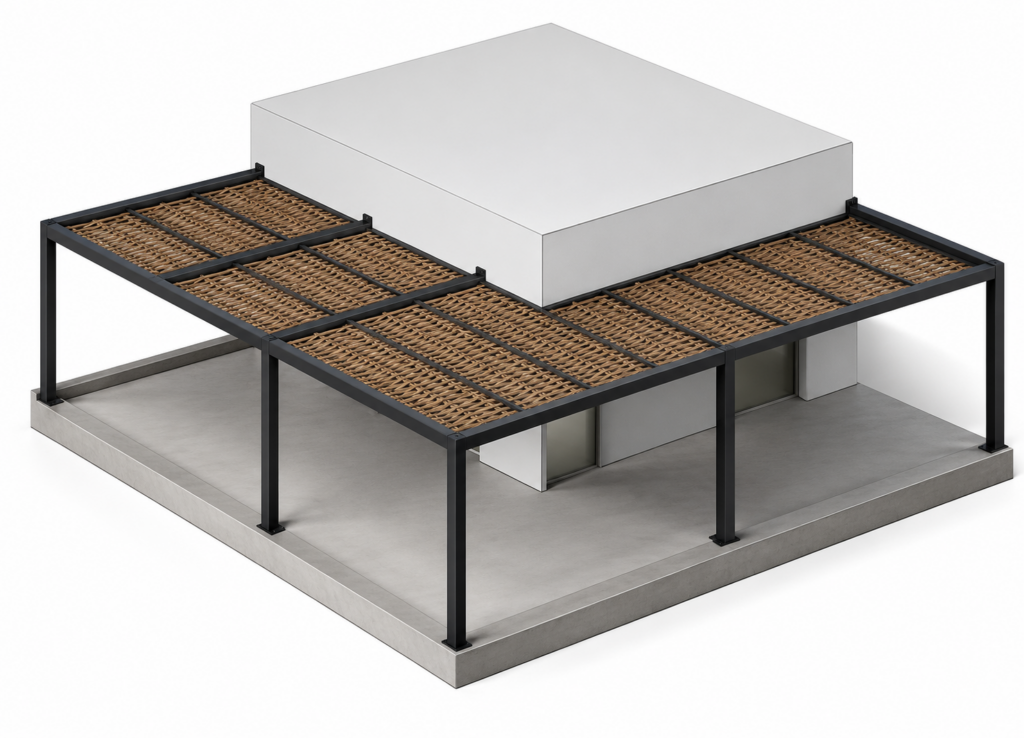Pergola avec structure porteuse complète