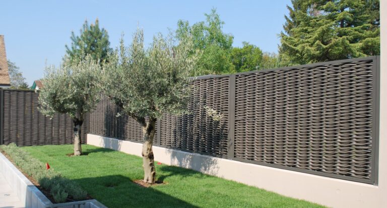 Double-weave garden privacy fencing
