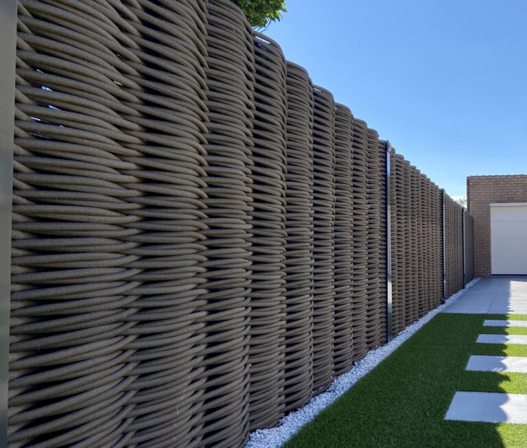 Forest Avenue fencing woven on site