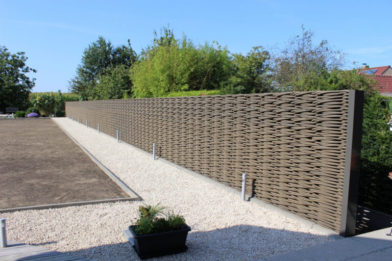 Tressage continu avec finition en fibres de bois